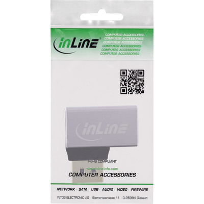 InLine® DisplayPort 1.4 Adapter, DisplayPort Stecker / Buchse, 90° links, 8K UHD (Produktbild 3)