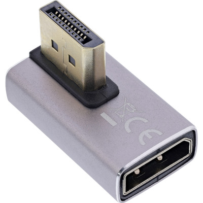 InLine® DisplayPort 1.4 Adapter, DisplayPort St/ Bu, 90° vertikal links, 8K UHD (Produktbild 3)