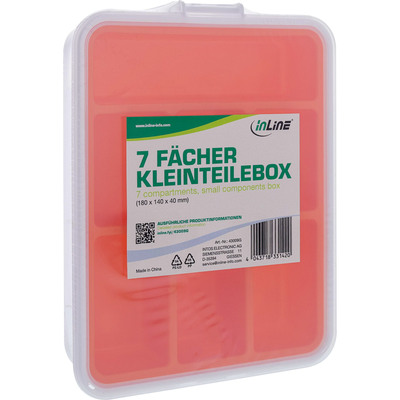 InLine® Kleinteilebox, 7 Fächer, Abmessungen: 180x140x40mm, orange  (Produktbild 5)