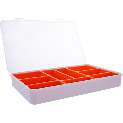 InLine® Kleinteilebox, 9 Fächer, Abmessungen: 290x185x45mm, orange (Produktbild 2)