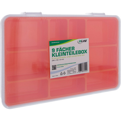 InLine® Kleinteilebox, 9 Fächer, Abmessungen: 290x185x45mm, orange  (Produktbild 5)