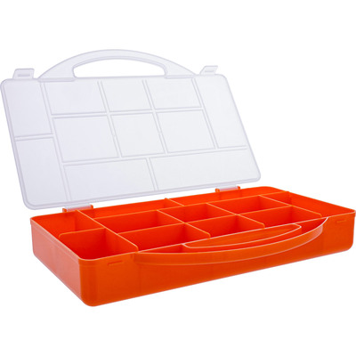 InLine® Kleinteilebox, 11 Fächer, Abmessungen: 271x186x40mm, orange (Produktbild 2)