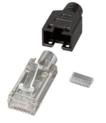 RJ45-Hirose Stecker STP, TM11 schwarz -- 50 Stück, 3 Elemente, Cat.5e, H7540.4-50 (Produktbild 1)