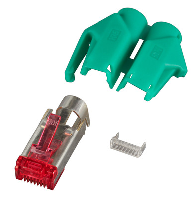 RJ45-Hirose Stecker STP, TM21 grün, 1 -- ,Stück, 3 Elemente, Cat.6, H7641.8-1 (Produktbild 1)