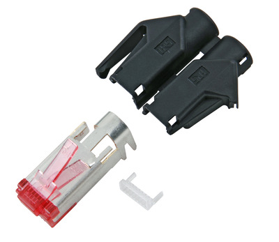 RJ45-Hirose Stecker STP, TM21 schwarz, 1 -- Stück, 3 Elemente, Cat.6, H7641.4-1 (Produktbild 1)