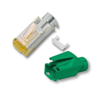 RJ45-Hirose Stecker STP, TM31 grün, 1 -- ,Stück, 3 Elemente, Cat.6A, H7642.8-1 (Produktbild 1)