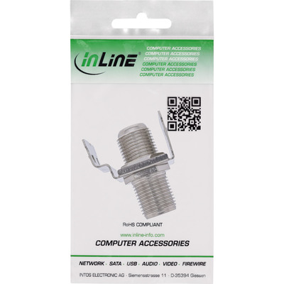 InLine® Keystone Einbauadapter, Verbindungskupplung für Sat-Kabel, 2x F-Buchsen (Produktbild 3)