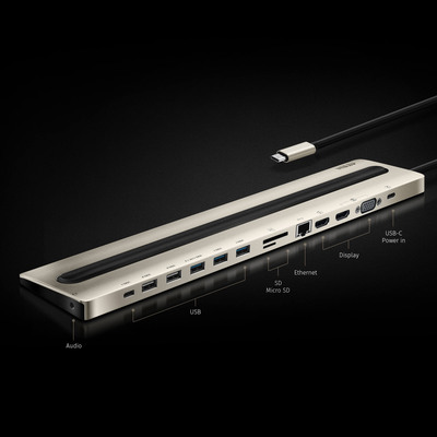 ATEN UH3237 USB-C Multiport Dock mit Power Passthrough (Produktbild 3)