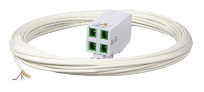 FTTH Hutschienenadapter,1x SC/APC -- Kupplung, Laserschutz integriert,100m Drop, 53681.100 (Produktbild 1)