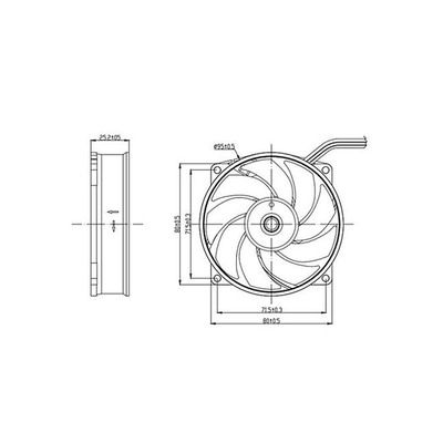 Titan TFD-9525H12ZP/KU(RB) Lüfter 95x95x25mm KUKRI-Serie mit PWM  (Produktbild 5)