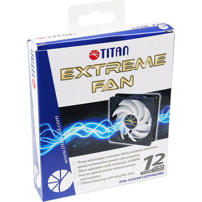 Titan TFD-12025H12ZP/KE(RB) Lüfter 120x120x25mm, Extreme Fan, mit PWM, leise (Produktbild 3)