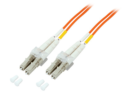 Duplex Jumper LC-LC 62,5/125µm, OM1 -- LSZH, orange, 2.0mm, 0,5m, O0330.0,5 (Produktbild 1)