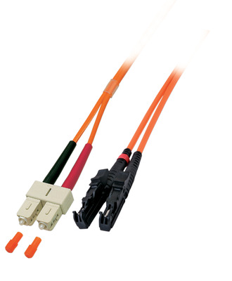 Duplex Patchkabel E2000©-SC OM2 -- 0,5m LSZH 3mm orange, O0949.0,5 (Produktbild 1)