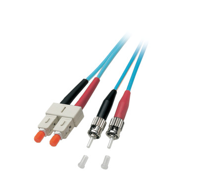 Duplex Patchkabel SC-ST OM3 -- 0,5m LSZH 3mm aqua, O7353.0,5 (Produktbild 1)