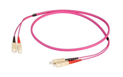 Duplex Patchkabel Flat-Twin SC-SC OM4 -- 0,5m LSZH 3x5mm erikaviolett, O0318FT.0,5 (Produktbild 1)