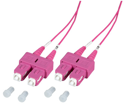 Duplex Patchkabel SC-SC OM4 -- 0,5m LSZH 1,2mm erikaviolett, O0318.0,5-1.2 (Produktbild 1)