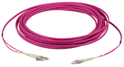 INFRALAN© Duplex Patchkabel Flat-Twin LC-LC OM4 -- 10m LSZH 3x5mm erikaviolett, IPL-DF-LCULCU-4-1000 (Produktbild 1)