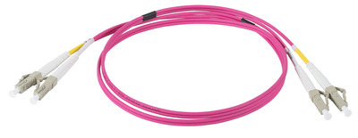 INFRALAN© Duplex Patchkabel LC-LC OM4 -- 0,5m LSZH 2mm erikaviolett, IPL-DR-LCULCU-4-0050 (Produktbild 1)