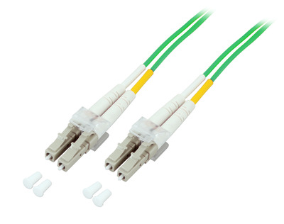 Duplex Jumper LC-LC 50/125µm, OM5, LSZH -- limettengrün, 2.0mm, 0,5m, O0319.0,5OM5 (Produktbild 1)