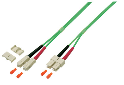 Duplex Jumper SC-SC 50/125µm, OM5, LSZH -- limettengrün, 3.0mm, 20m, O0318.20OM5 (Produktbild 1)