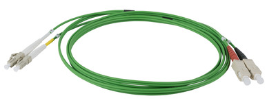 INFRALAN© Duplex Patchkabel LC-SC OM5 -- 0,5m LSZH 2mm limettengrün, IPL-DR-LCUSCU-5-0050 (Produktbild 1)