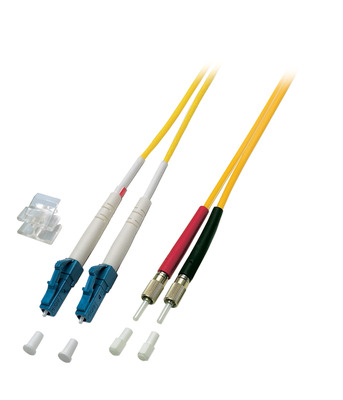 Duplex Patchkabel DIN-LC OS2 -- 0,5m LSZH 2mm gelb, O0349.0,5 (Produktbild 1)