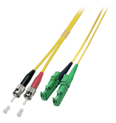 Duplex Patchkabel E2000©/APC-ST OS2 -- 0,5m LSZH 3mm gelb, O0920.0,5 (Produktbild 1)