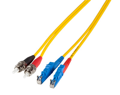 Duplex Patchkabel E2000©-ST OS2 -- 0,5m LSZH 3mm gelb, O0909.0,5 (Produktbild 1)