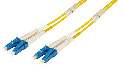 Duplex Patchkabel LC-LC OS2 G652D -- 0,5m LSZH 2mm gelb, O0350.0,5 (Produktbild 1)