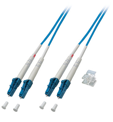 Duplex Patchkabel LC-LC OS2 G652D -- 1m LSZH 3mm blau, O6505.1 (Produktbild 1)