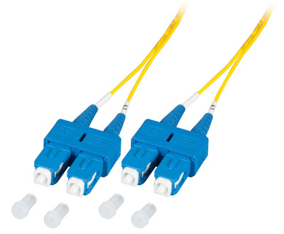 Duplex Patchkabel SC-SC OS2 G652D -- 0,5m LSZH 1,2mm gelb, O2513.0,5-1.2 (Produktbild 1)