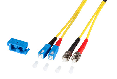 Duplex Patchkabel SC-ST OS2 G652D -- 0,5m LSZH 3mm gelb, O2073.0,5 (Produktbild 1)