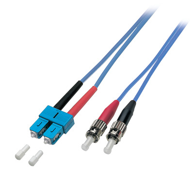 Duplex Patchkabel armiert SC-ST OS2 G652D -- 2m LSZH 3mm blau, O6503.2 (Produktbild 1)