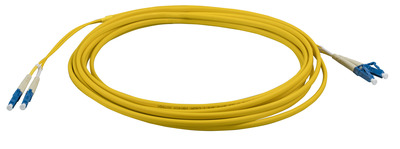 INFRALAN© Duplex Patchkabel Flat-Twin LC-LC OS2 -- 0,5m LSZH 3x5mm gelb G652D, IPL-DF-LCULCU-2-0050 (Produktbild 1)