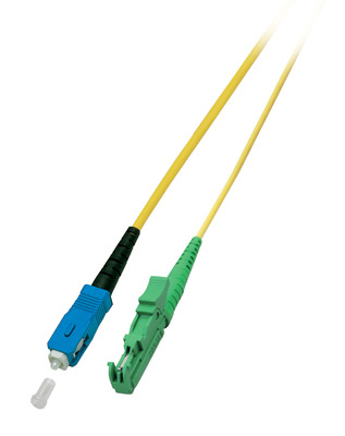 Simplex LWL Patchkabel E2000©/APC-SC OS2 -- 0,5m 3,0mm Gelb 9/125µmm, O0923.0,5 (Produktbild 1)