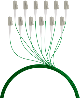 Faserpigtail LC OM2  -- Grün 2m - 1 Stück, O3481.2 (Produktbild 1)