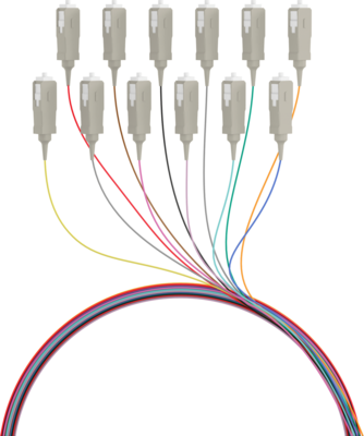 Faserpigtail SC OM2  -- farbiges Set 2m - 12 Stück, O3324.2 (Produktbild 1)