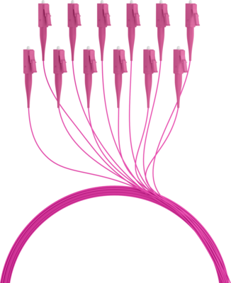 Faserpigtail LC OM4  -- Erikaviolett 2m - 1 Stück, O3686.2 (Produktbild 1)