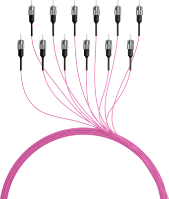 Faserpigtail ST OM4  -- Erikaviolett 2m - 1 Stück, O3687.2 (Produktbild 1)