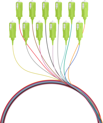 Faserpigtail SC OM5  -- farbiges Set 2m - 12 Stück, O3326.2OM5 (Produktbild 1)