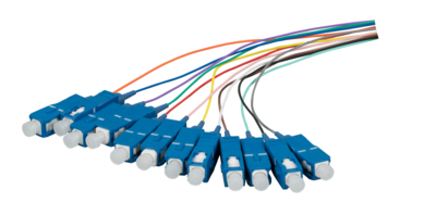 Faserpigtail SC OS2 G657A2 -- farbiges Set 2m - 12 Stück, FTTH-PIGTAIL-SC12 (Produktbild 1)