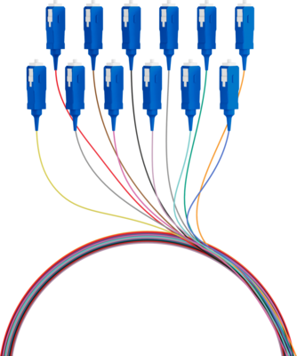 INFRALAN© Faserpigtail SC OS2 G652D -- farbiges Set 2m - 12 Stück, IFP-SCU-2-12 (Produktbild 1)