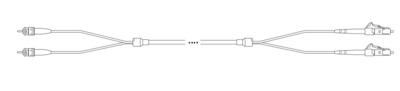 Breakout I-V(ZN) HH OS2 9/125µmm ST/LC -- 12E 1,0m, O1752.1 (Produktbild 1)