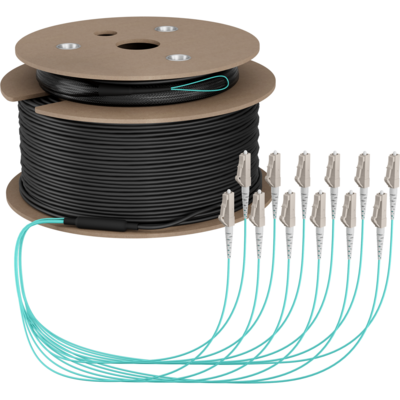 Trunkkabel U-DQ(ZN)BH OM3 12G (1x12) LC-LC -- 100m Dca LSZH, O8342S100OM3 (Produktbild 1)