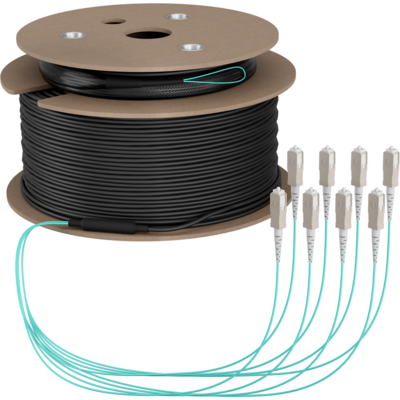 Trunkkabel U-DQ(ZN)BH OM3 8G (1x8) SC-SC -- 100m Dca LSZH, O8321S100OM3 (Produktbild 1)