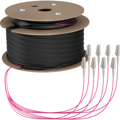 Trunkkabel U-DQ(ZN)BH OM4 8G (1x8) LC-LC -- 100m Dca LSZH, O8322S100OM4 (Produktbild 1)