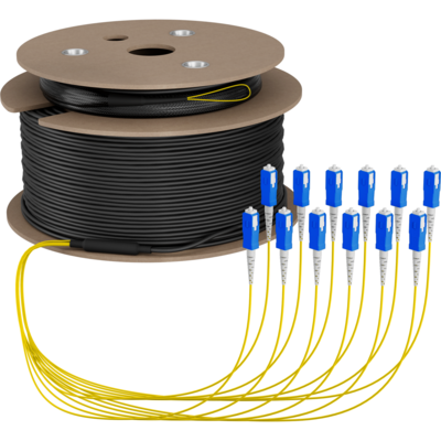 Trunkkabel U-DQ(ZN)BH OS2 12E (1x12) SC-SC -- 100m Dca LSZH G657A1, O8341S100OS2 (Produktbild 1)