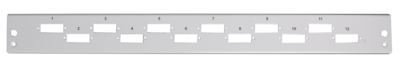 Frontblende 24 x SC Duplex/LC Quad -- vertikal, grau, VSB-FP-24SC-D-V (Produktbild 1)