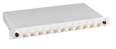 Spleißbox 1HE 12 E2000©/APC 9/125µm  Ausziehbar sw -- ausziehbar 12 Pigtails abgesetzt/12 Kupp, BA71533TS.12 (Produktbild 1)