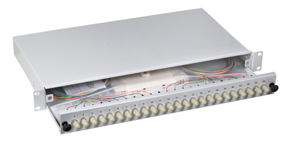 Spleißbox ST 50/125µm OM2 ausziehbar 12  -- Pigtails abgesetzt/12 Kuppl., BA71006.12 (Produktbild 1)